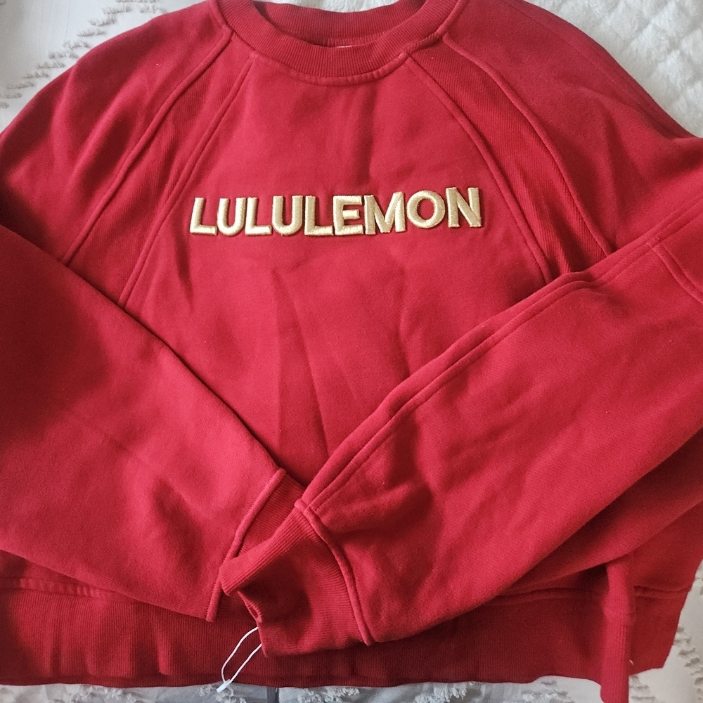 lululemon athletica Bold Red Crew Neck Sweater
